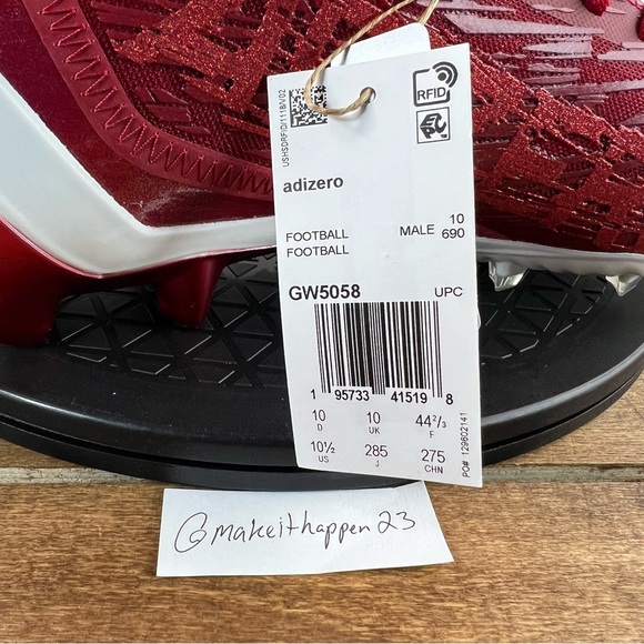 Adidas Adizero Football Cleats ‘Power Red Cloud White’ main image 11
